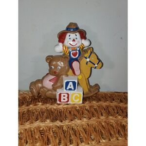 Vintage 1971 Raggedy Ann Nursery Wall Plaque ABC Blocks Teddy Bear Supro